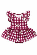 Virginia Tech Plaid Hokie S/S Flutter Twirl Bodysuit