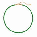 Green Rope Cord Necklace
