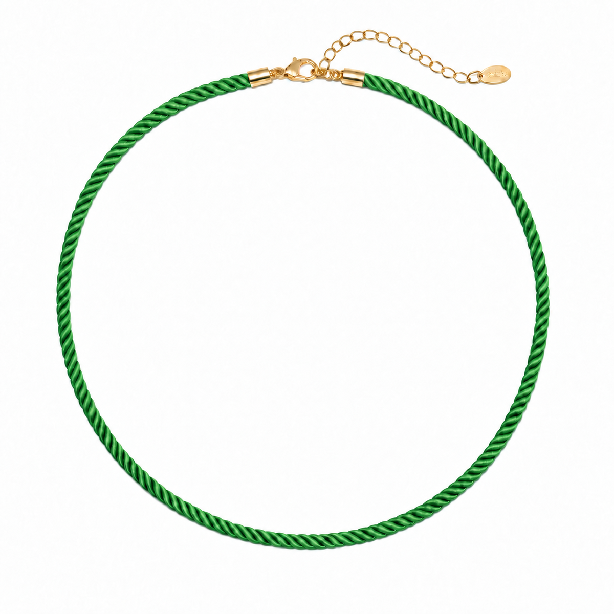 Green Rope Cord Necklace