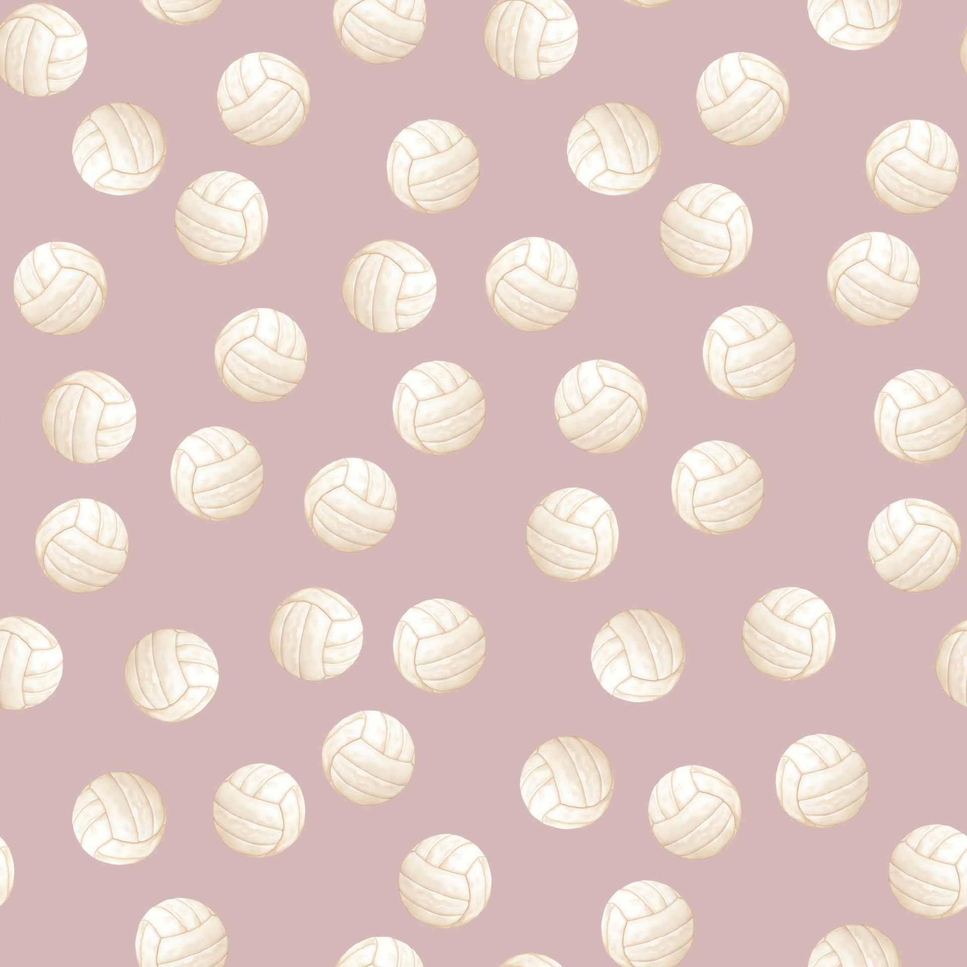 Volley Removable Wallpaper in Dusty-Rose and Off-White
