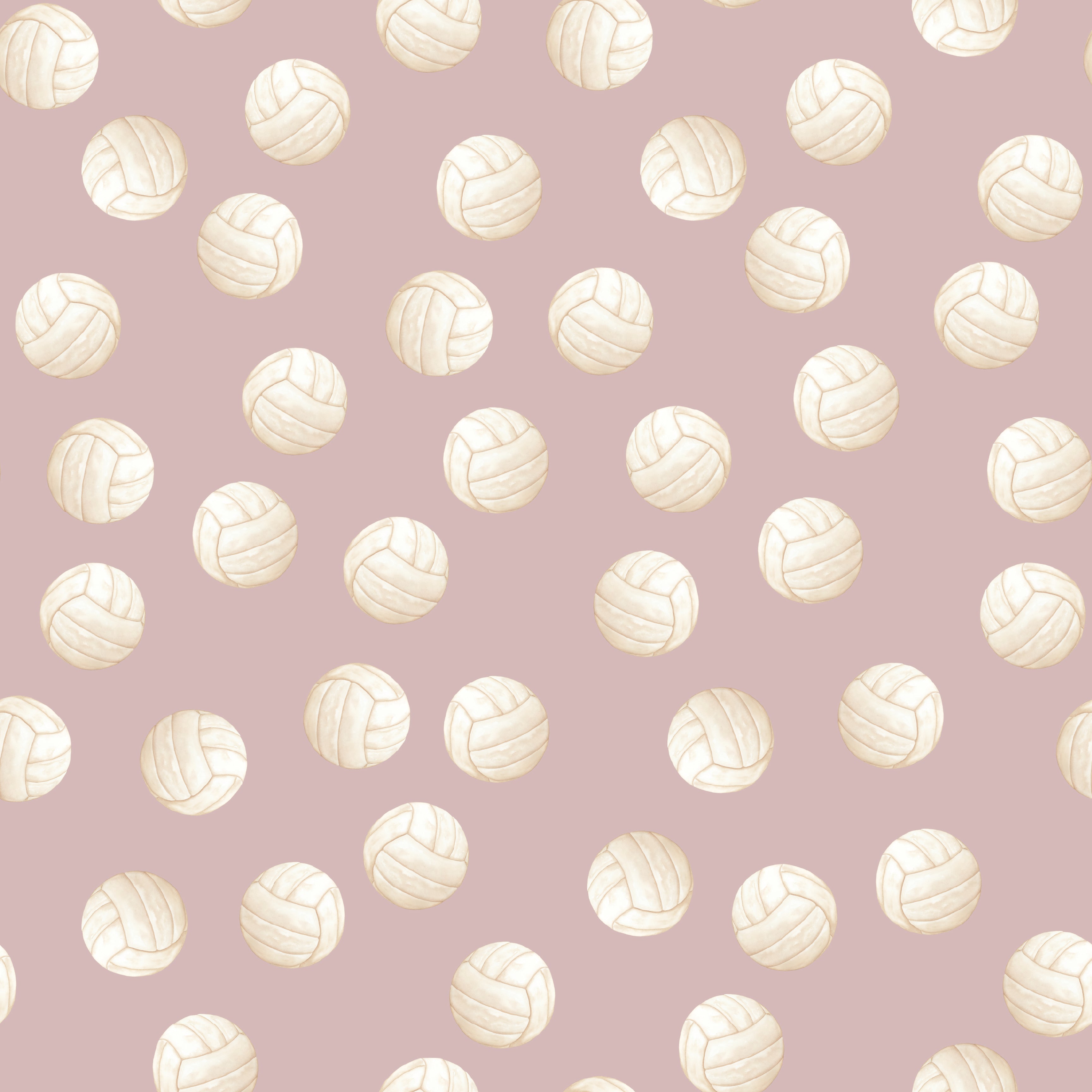 Volley Removable Wallpaper in Dusty-Rose and Off-White
