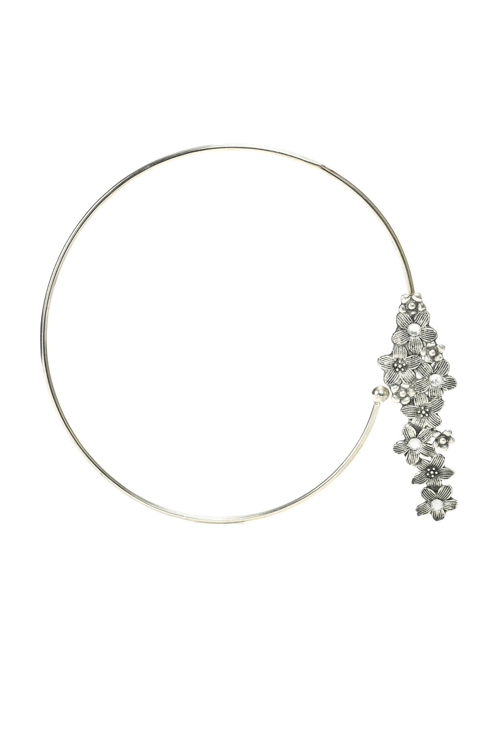 Oxidised Silver-Plated Hasli Design Choker Necklace Set