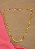 Minimalist golden brass neck-chain for women, showcasing a polished finish for an elegant look.