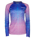 Women's Blue and Green Whale Shark Pattern UV Performance Shirt - Image 4