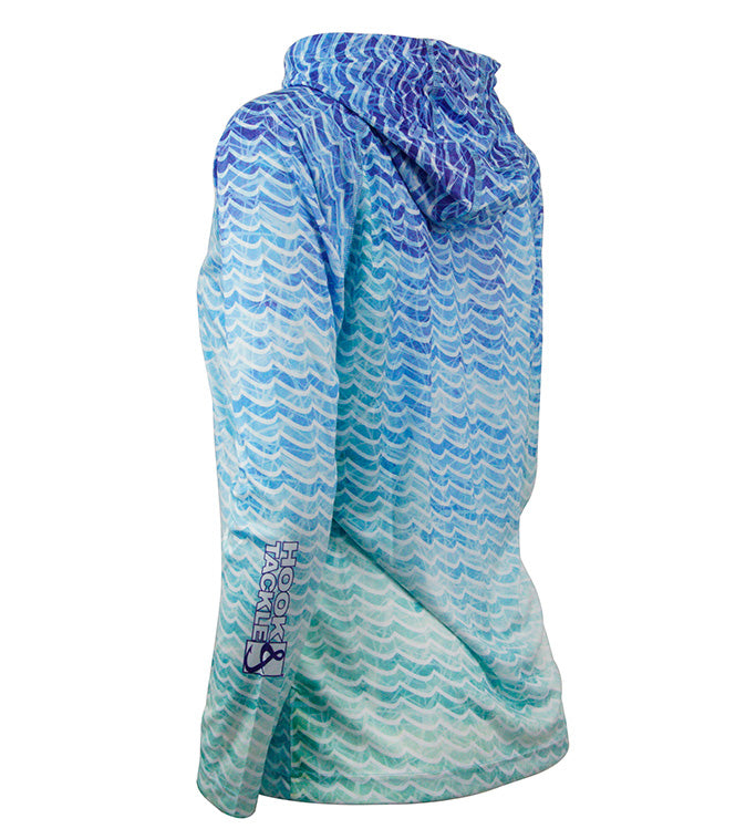 Women's Waves Long Sleeve UV Performance Fishing Hoodie - Image 3