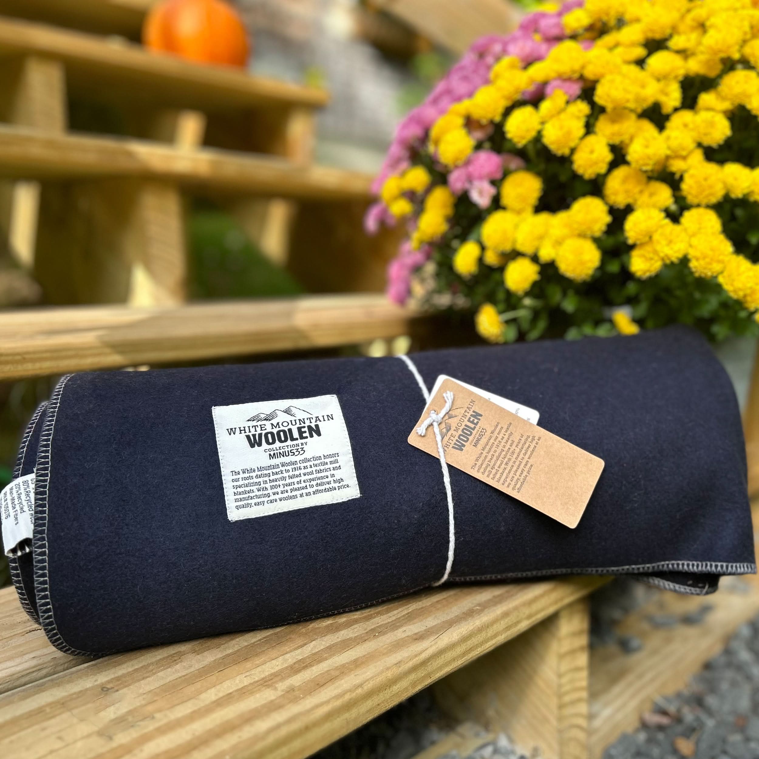 Oversized Recycled Wool Lodge Blanket for Camping and Outdoors
