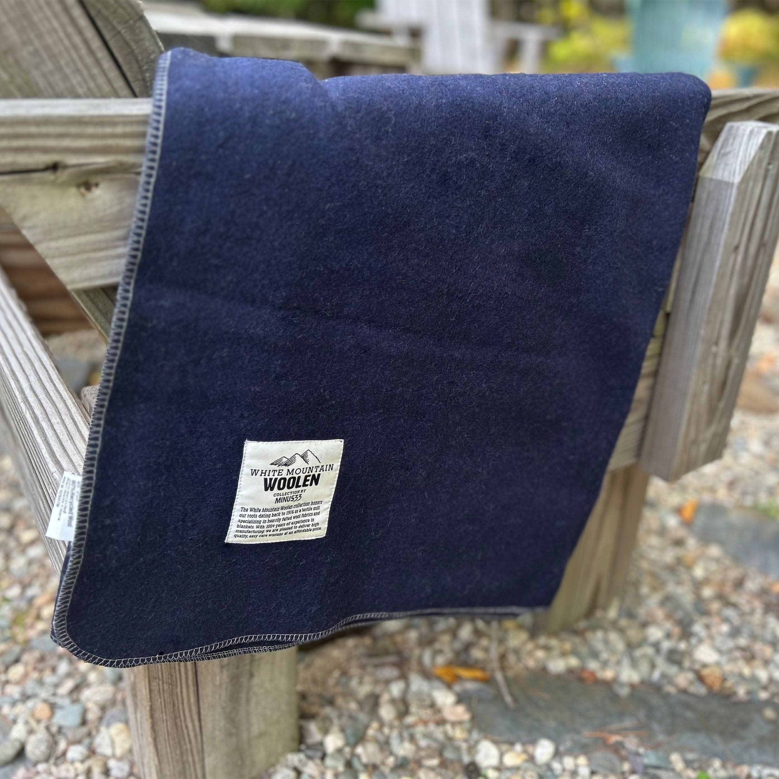Oversized Recycled Wool Lodge Blanket for Camping and Outdoors