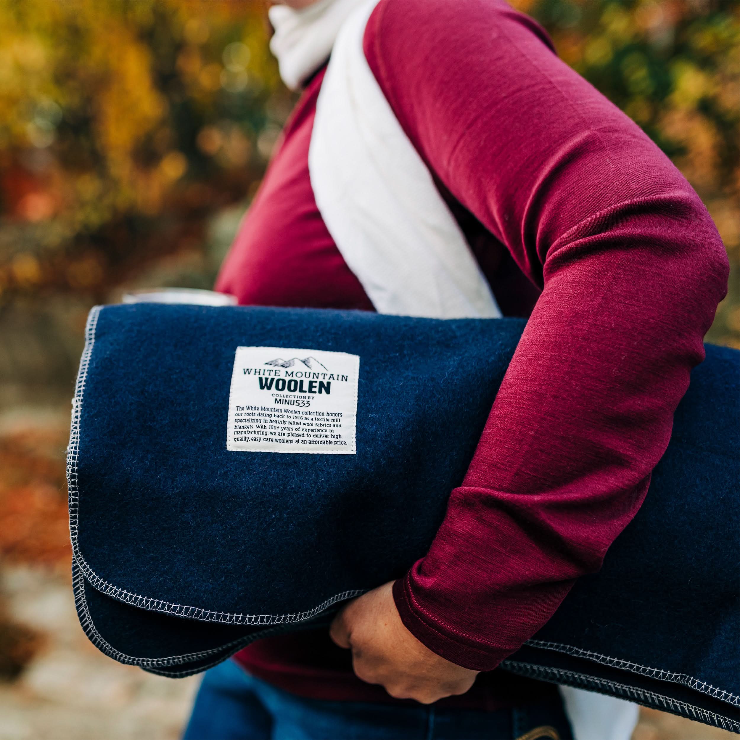 Oversized Recycled Wool Lodge Blanket for Camping and Outdoors