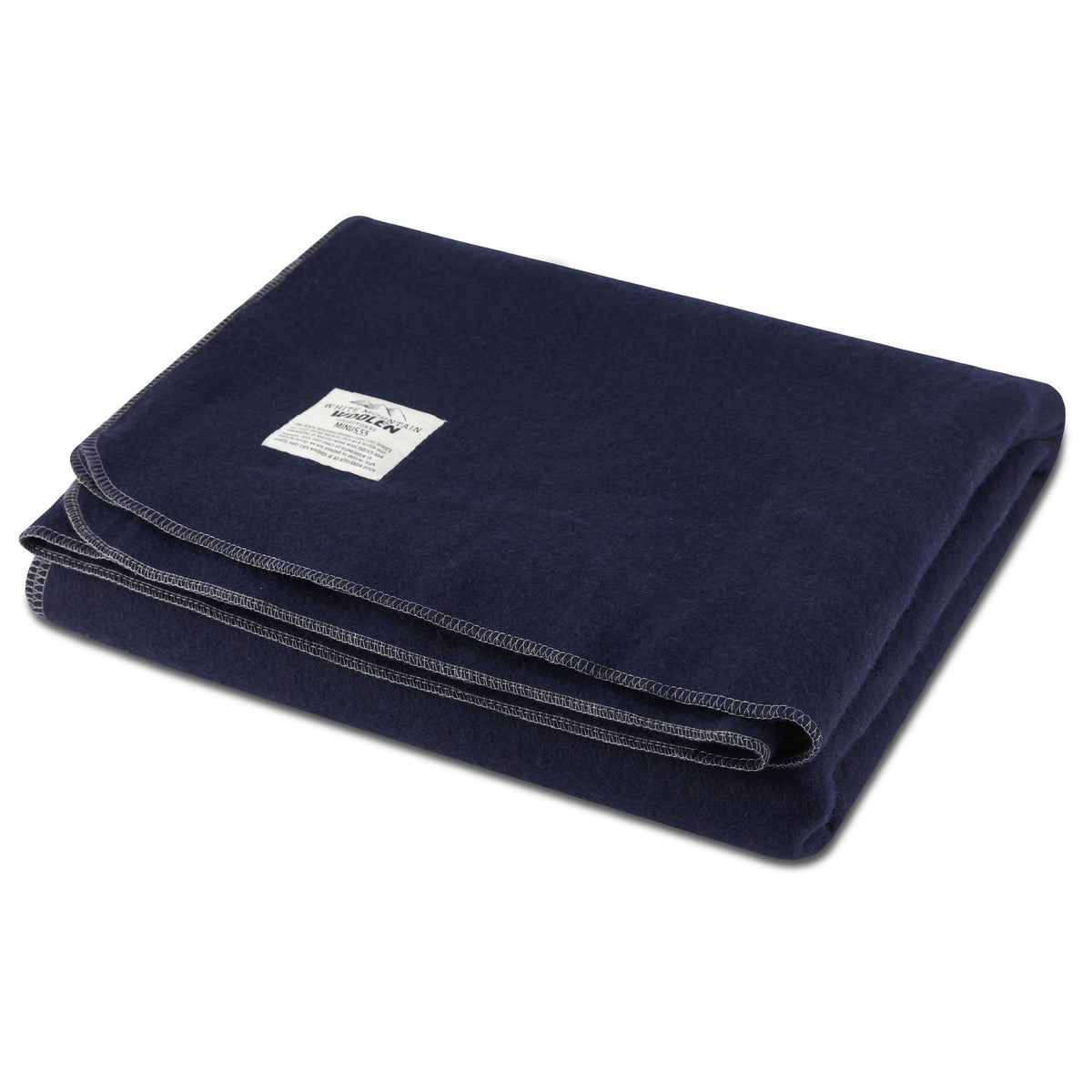 Oversized recycled wool lodge blanket in buffalo plaid for outdoor camping and picnic use.
