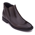 TOTO - W0371 - 2.6 Inches Taller (Rich Espresso Brown) - Soft Supple Genuine Leather Mid-Top Ankle Zipper Boot