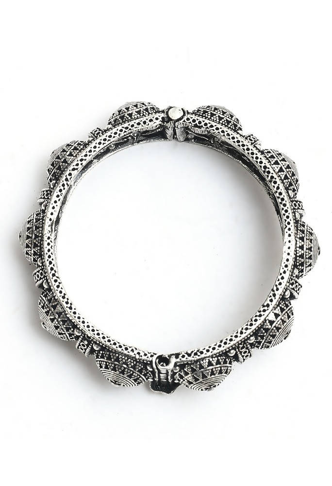 Artisan Oxidised Silver-Plated Handcrafted Statement Bracelet