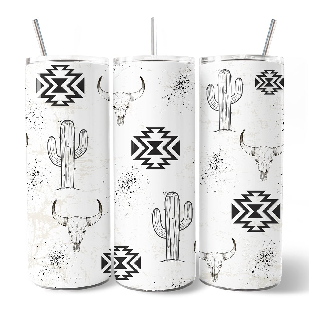 Personalized Aztec Tribal Art 20oz Tumbler Desert Western Gift
