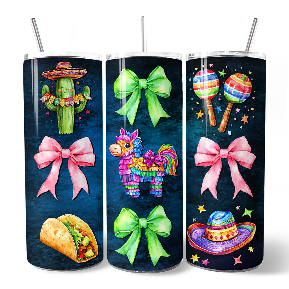 Cinco De Mayo Fiesta 20oz Stainless Steel Personalized Tumbler