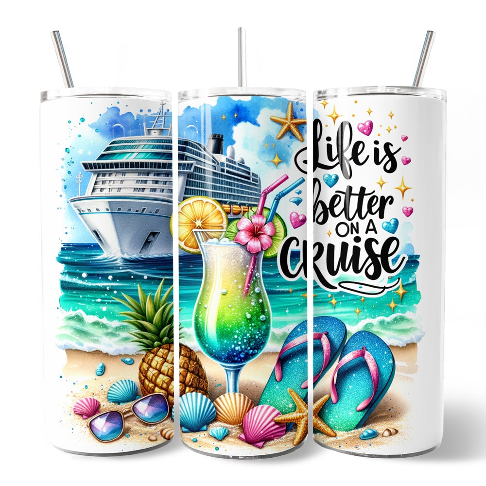 Personalized Cruise Vacation 20oz Stainless Steel Travel Tumbler