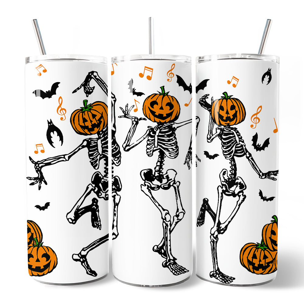 Dancing Skeletons Halloween 20oz Personalized Travel Tumbler