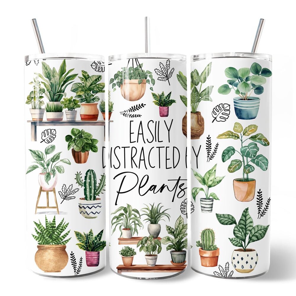 Personalized Botanical 20oz Stainless Steel Tumbler, Floral Gift