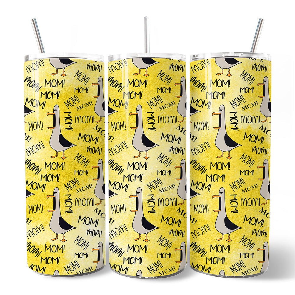 Funny Seagull Mom Call 20oz Personalized Coastal Travel Tumbler