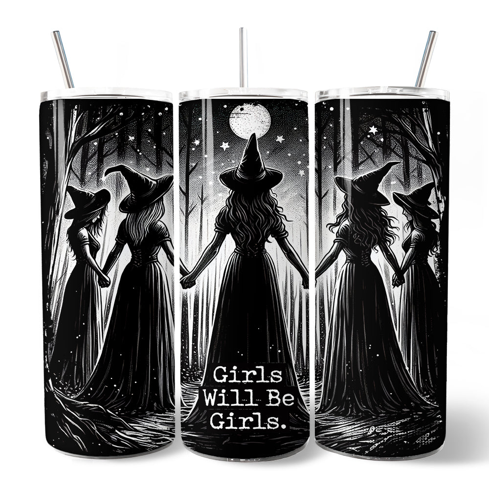 Personalized Spooky Witch Coven 20oz Travel Tumbler with Straw