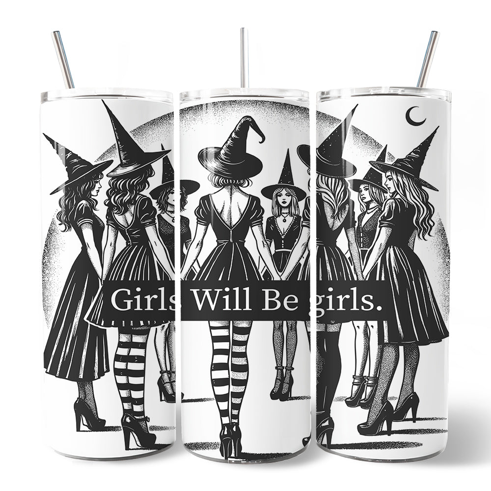 Personalized Witchy Halloween 20oz Travel Tumbler with Straw