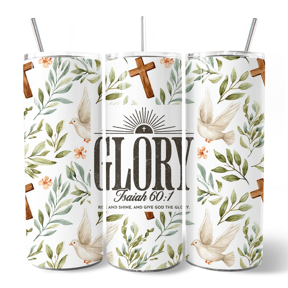Isaiah 60:1 Personalized 20oz Stainless Steel Faith Travel Tumbler