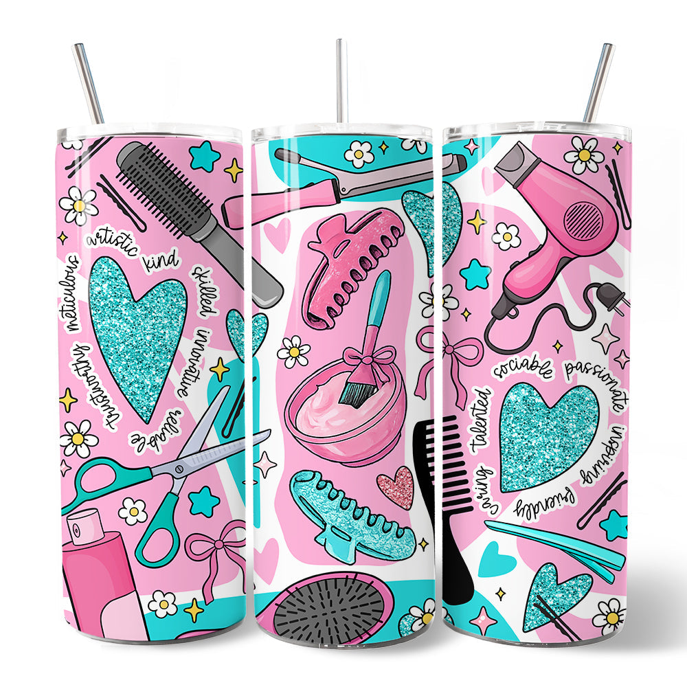 Hair Stylist Beauty Tools 20oz Tumbler, Salon Cosmetology Gift