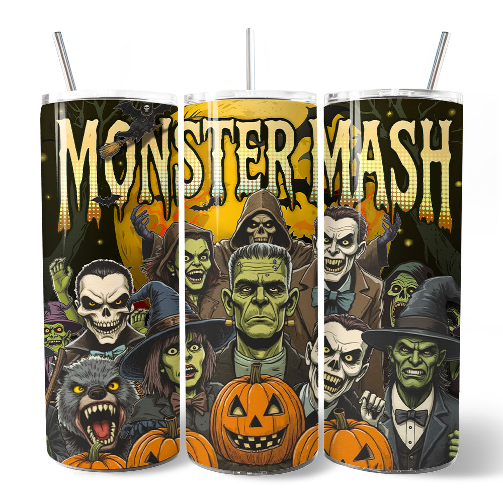 Monster Mash Horror 20oz Personalized Tumbler with Straw