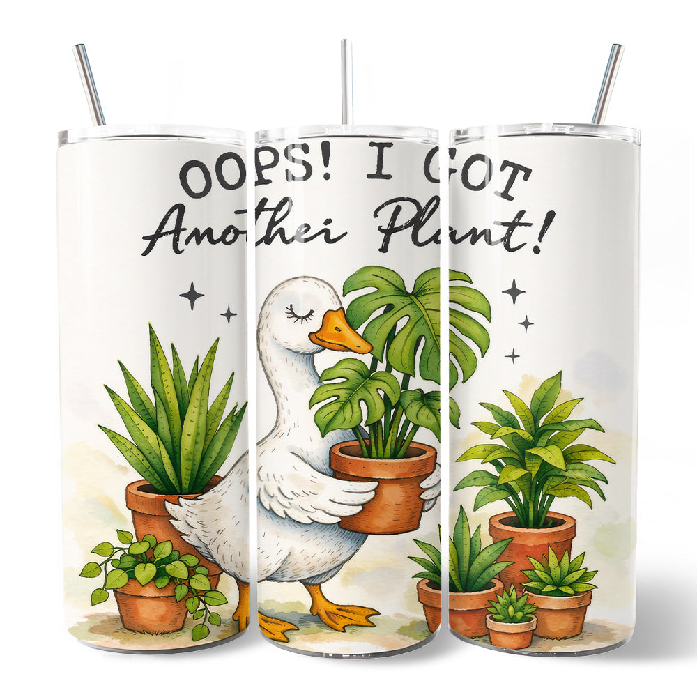 Oops I Got Another Plant 20oz Stainless Steel Tumbler, Botanical