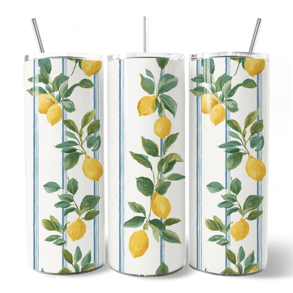 Refreshing Lemon Branch 20oz Tumbler with Lid and Stainless Straw