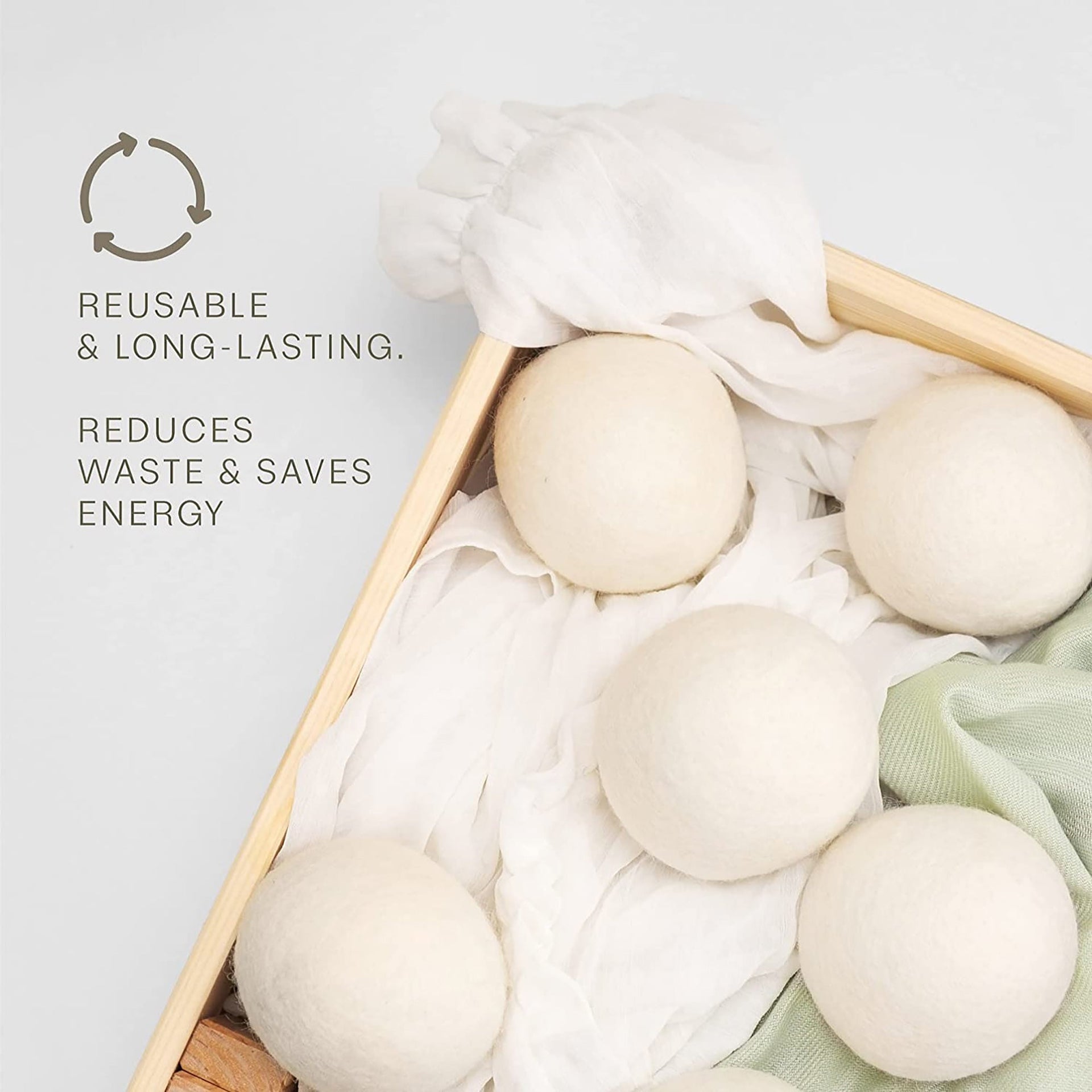 Pursonic 100% Pure New Zealand Wool Dryer Balls - 12 Pack