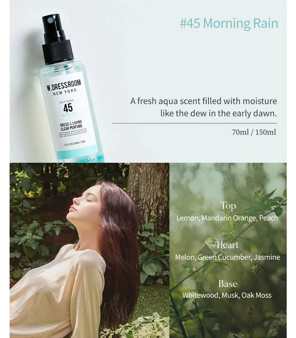 W.Dressroom No.45 Morning Rain Antibacterial Fabric Perfume 5.28 oz