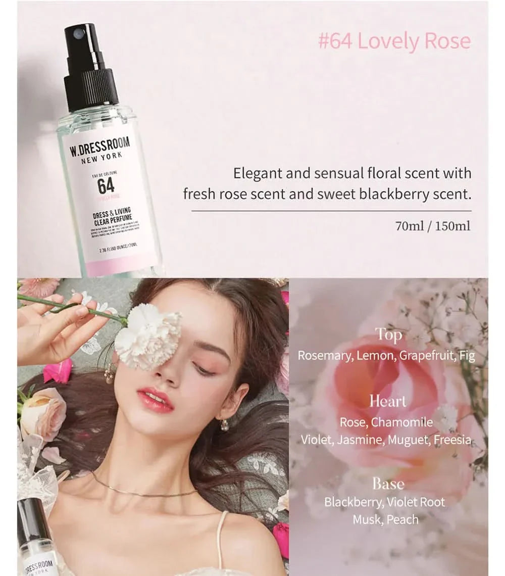 No.64 Lovely Rose Dress Perfume & Antibacterial Fabric Spray