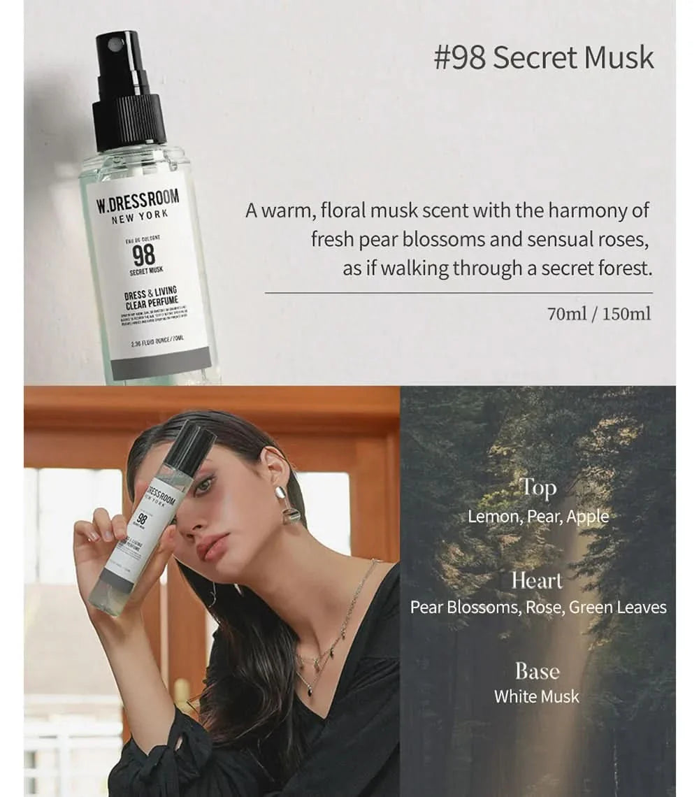 No.98 Secret Musk Antibacterial Dress & Living Perfume 70ml