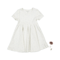 The Printed Short Sleeve Dress - Linear Leaf