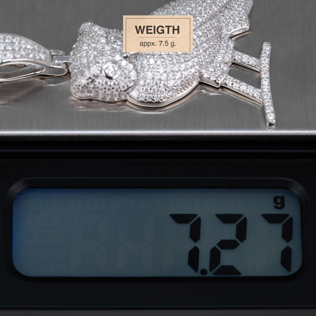 2 TCW Moissanite Owl Pendant 925 Sterling Silver