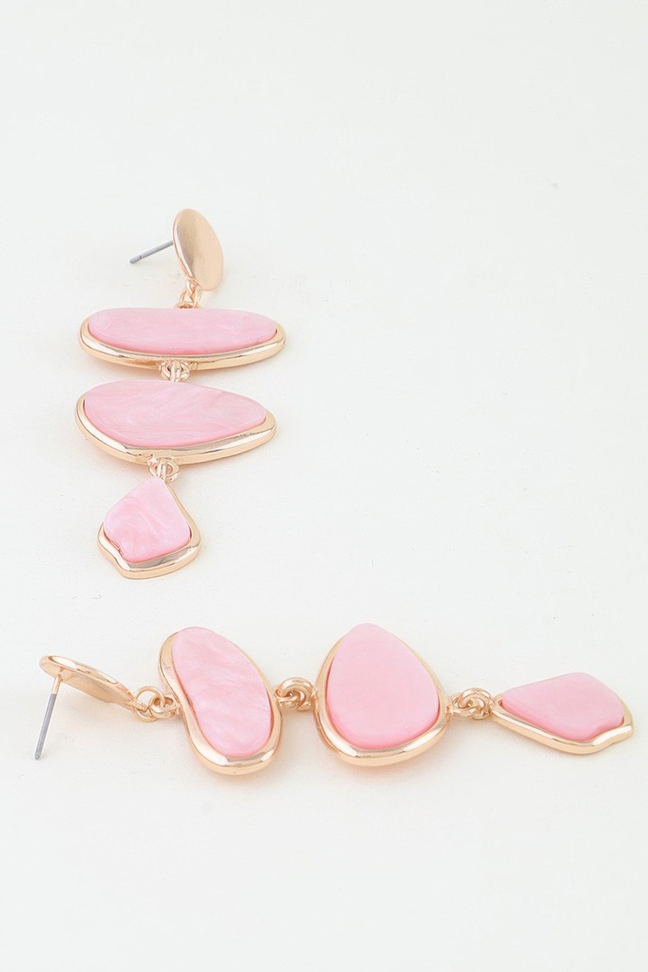 Multi Marble Stone Drop Earrings