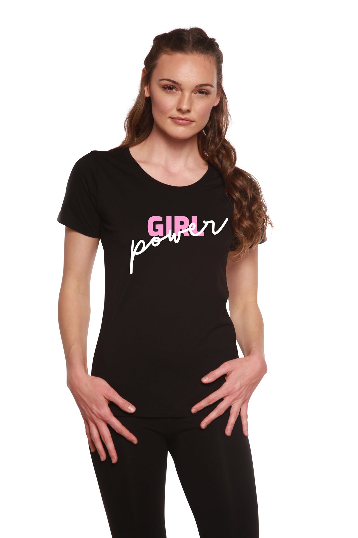 Women's Girl Power Printed Bamboo Cotton T-Shirt