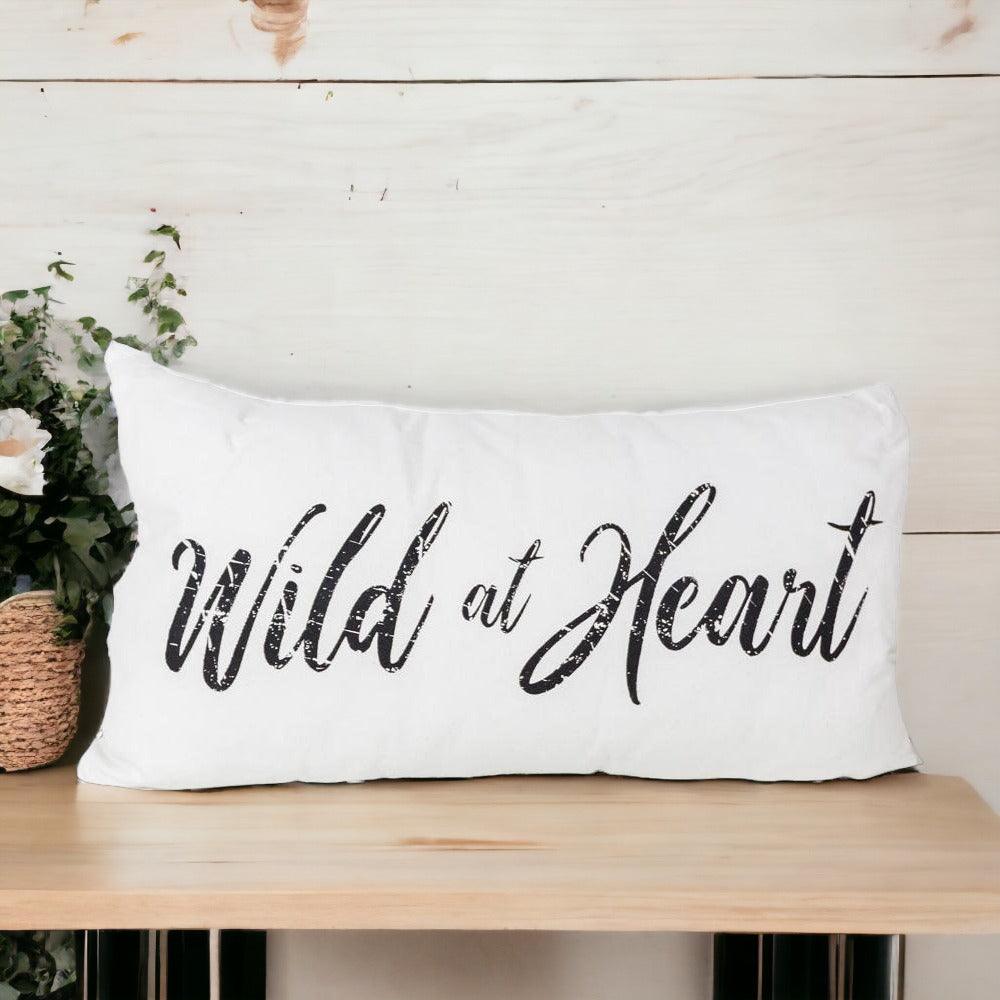Wild at Heart Decorative Canvas Throw Pillow in Black and White - Image 5