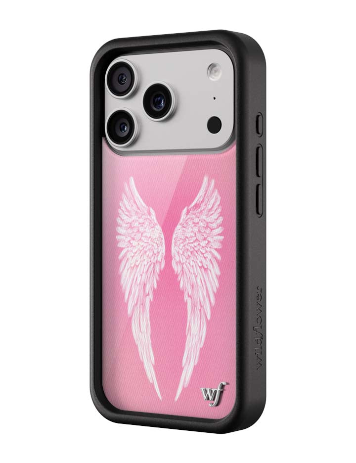 Angel Baby iPhone Case with Soft Pink Wings Design - Image 5