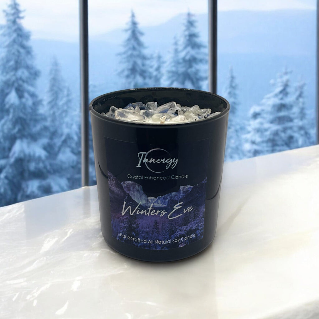 Winter's Eve Crystal Candle Coconut Soy Wax Seasonal Fragrance - Image 2