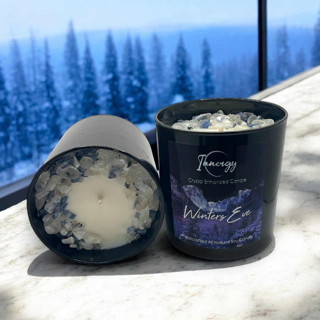 Winter's Eve Crystal Candle Coconut Soy Wax Seasonal Fragrance - Image 9