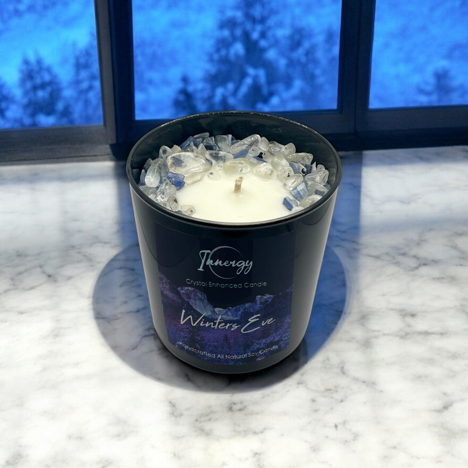 Winter's Eve Crystal Candle Coconut Soy Wax Seasonal Fragrance - Image 6