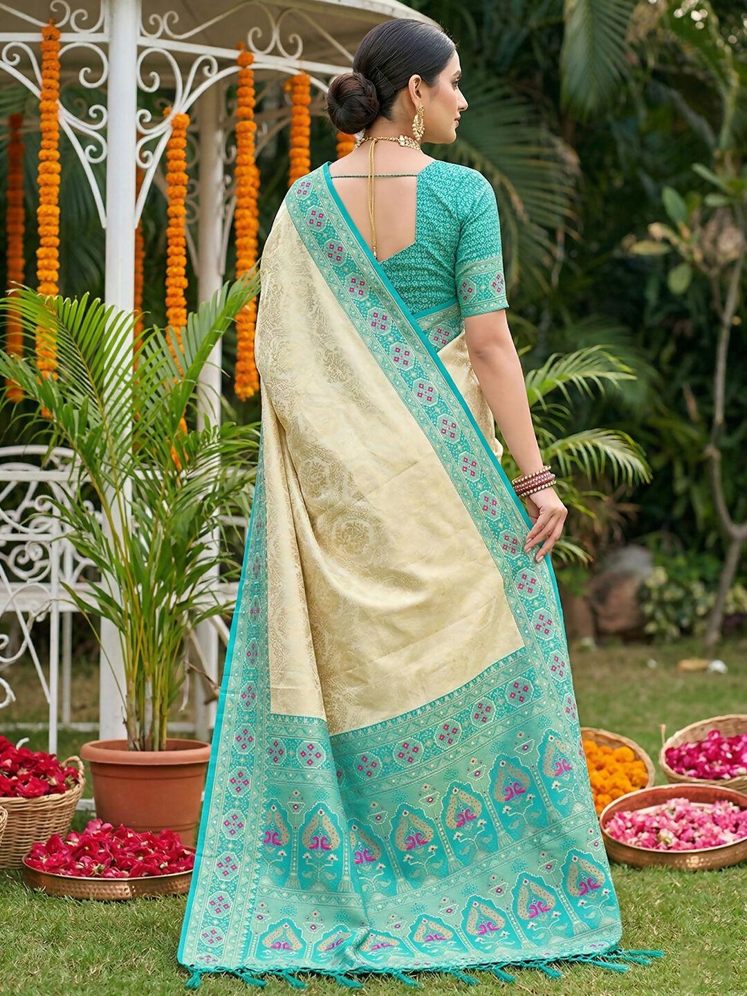 Sky Blue Soft Silk Saree with Matching Blouse Piece