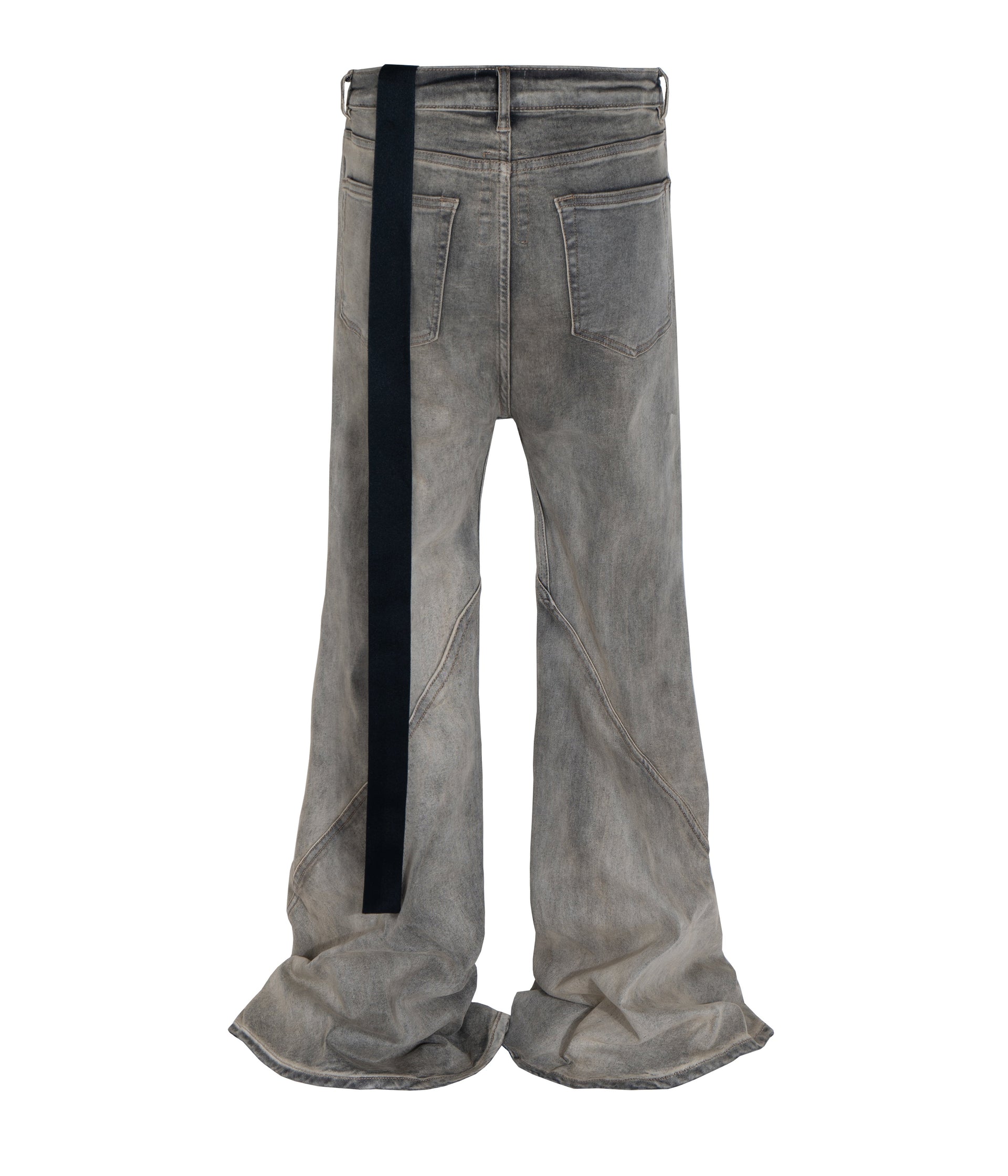 Wideboy Wolf Flare Denim in Grey Wash Heavyweight Japanese Denim - Image 3