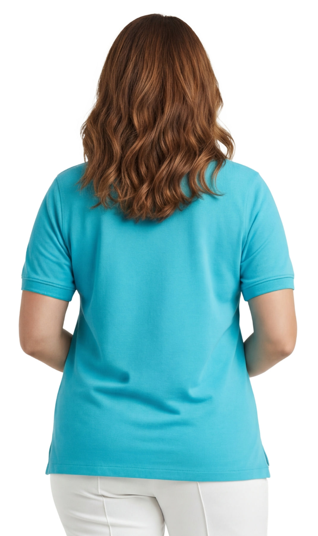 Women's Short Sleeve Pique Knit Polo Shirt
