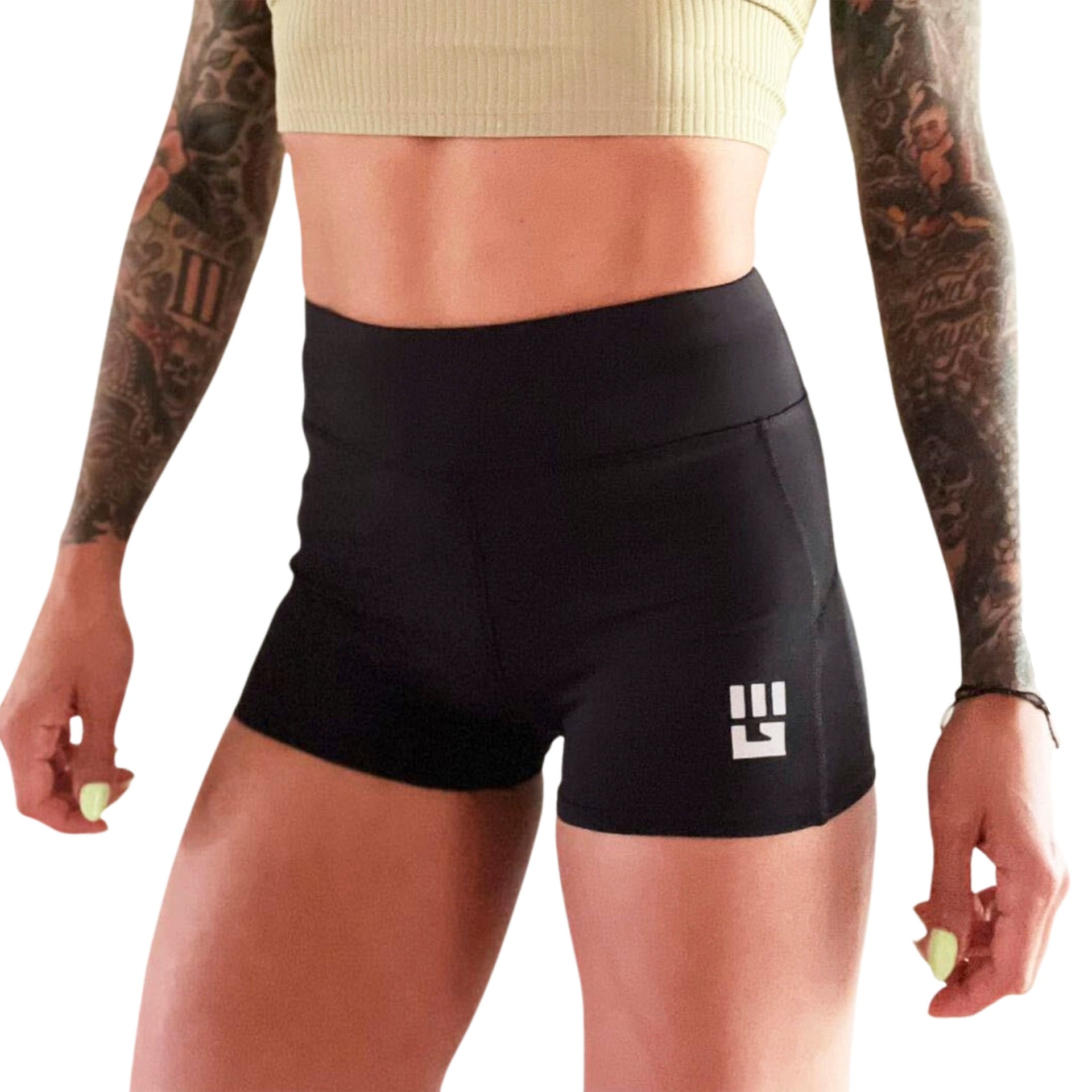 Women's Flex-Fit Compression Shorts 2-Inch Inseam Black - Image 8