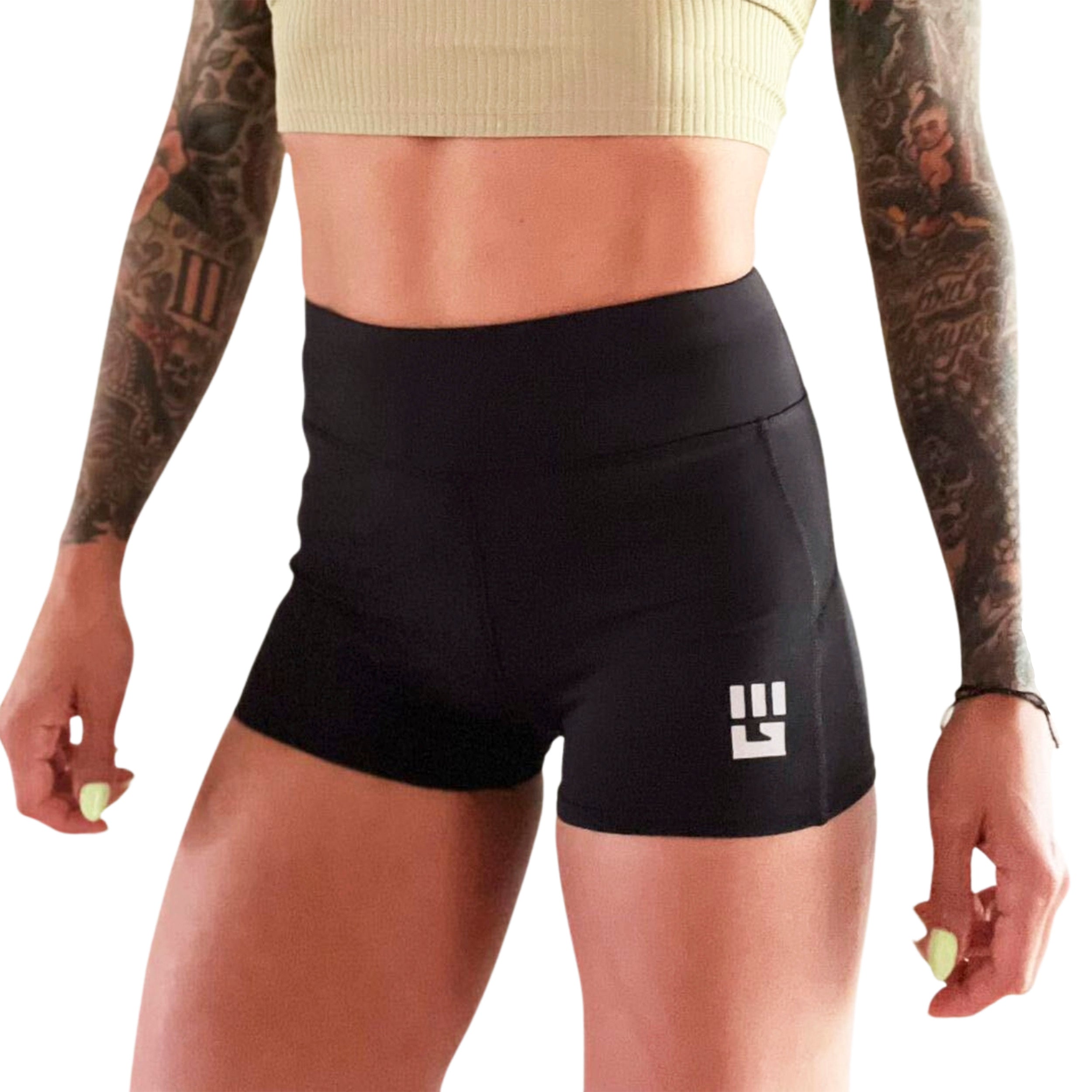 Women's Flex-Fit Compression Shorts 2-Inch Inseam Black - Image 8