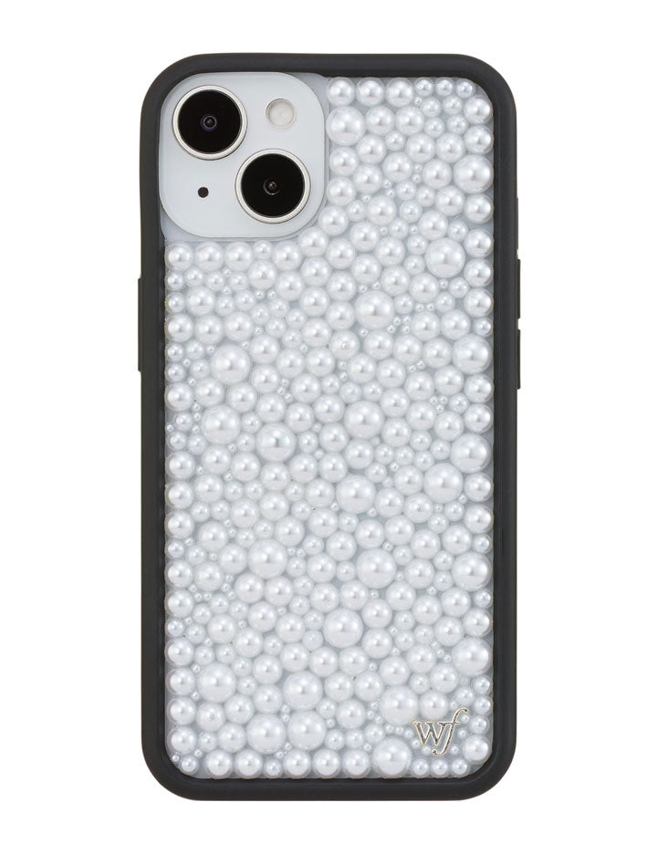 Pearl iPhone Case in White with Protective Black Frame - Image 39