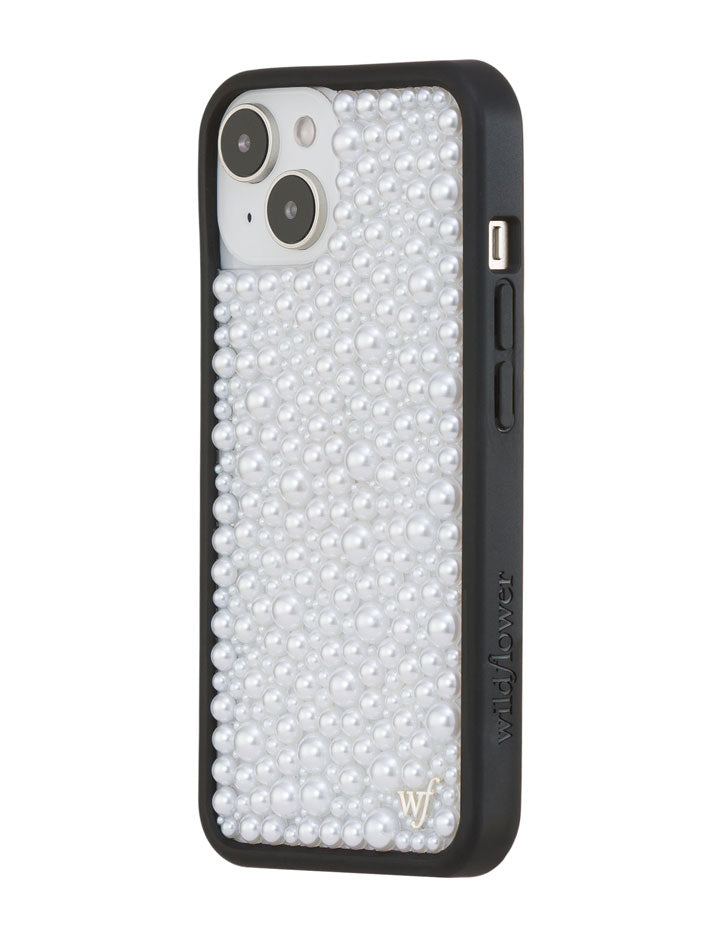 Pearl iPhone Case in White with Protective Black Frame - Image 40