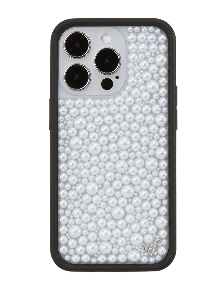 Pearl iPhone Case in White with Protective Black Frame - Image 35