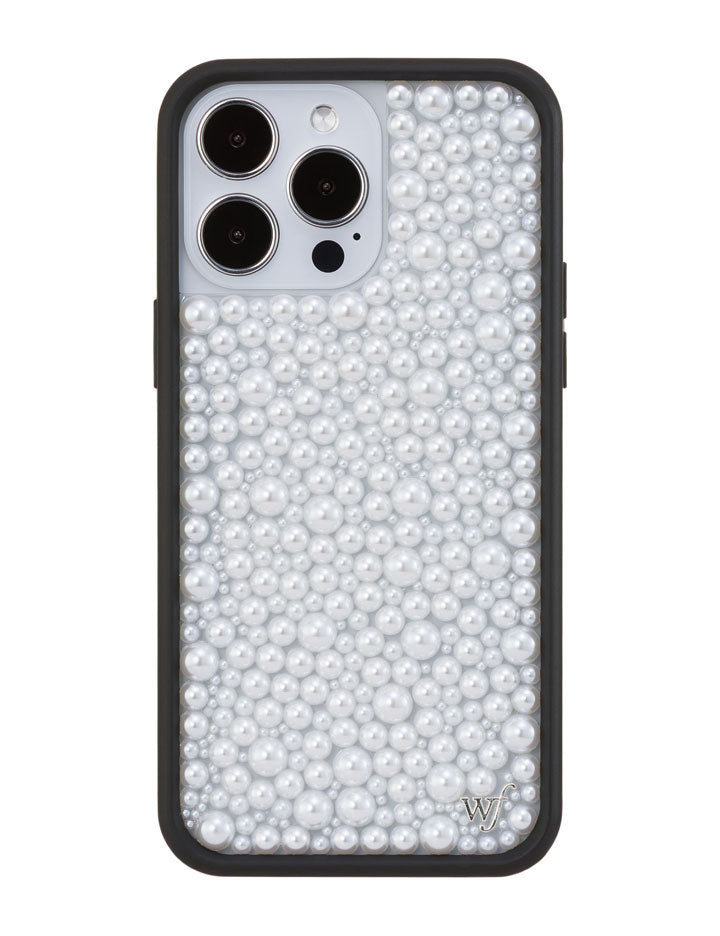 Pearl iPhone Case in White with Protective Black Frame - Image 33